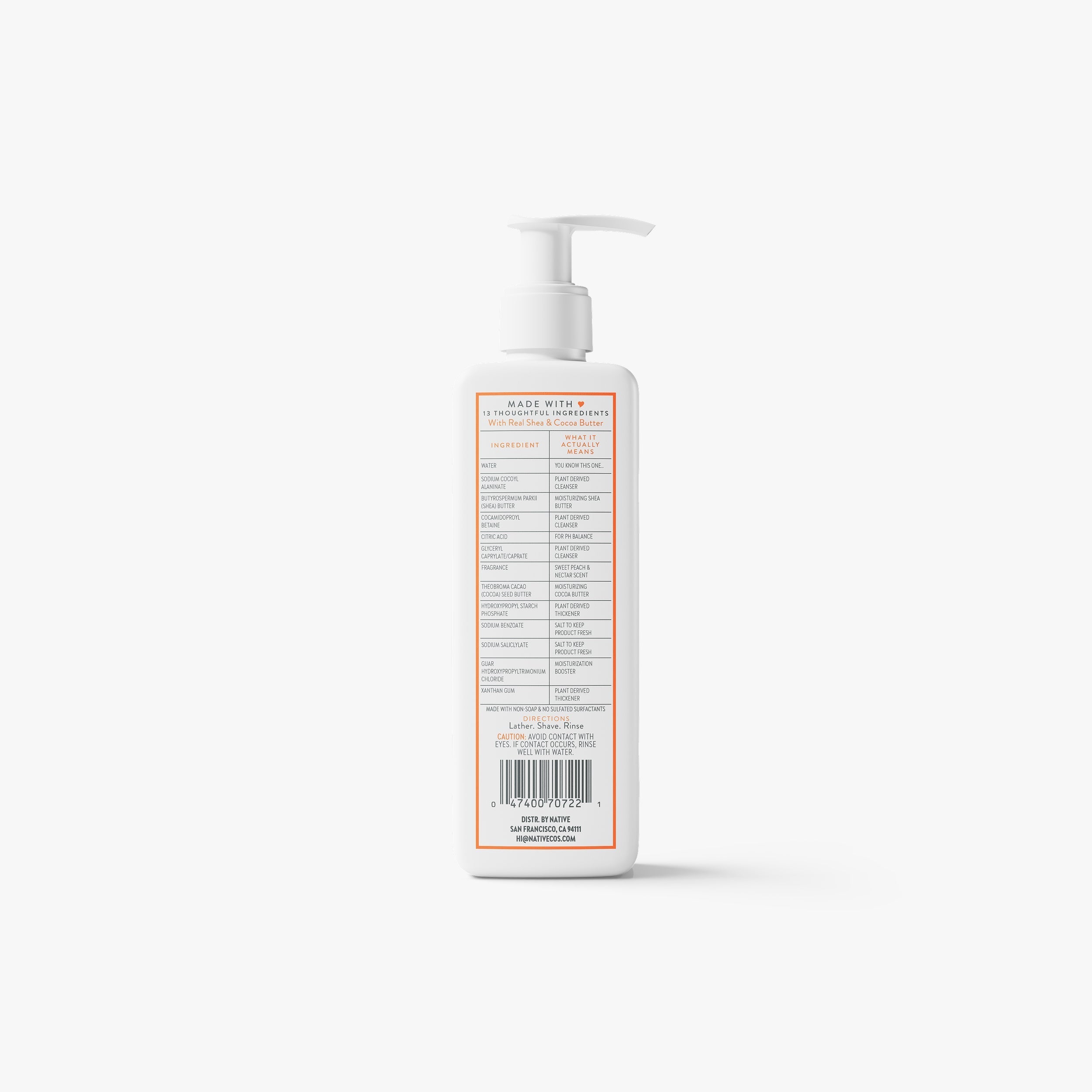 Sweet Peach and Nectar Ultra Moisture Shave Cream Classic 7.6oz Care Collection