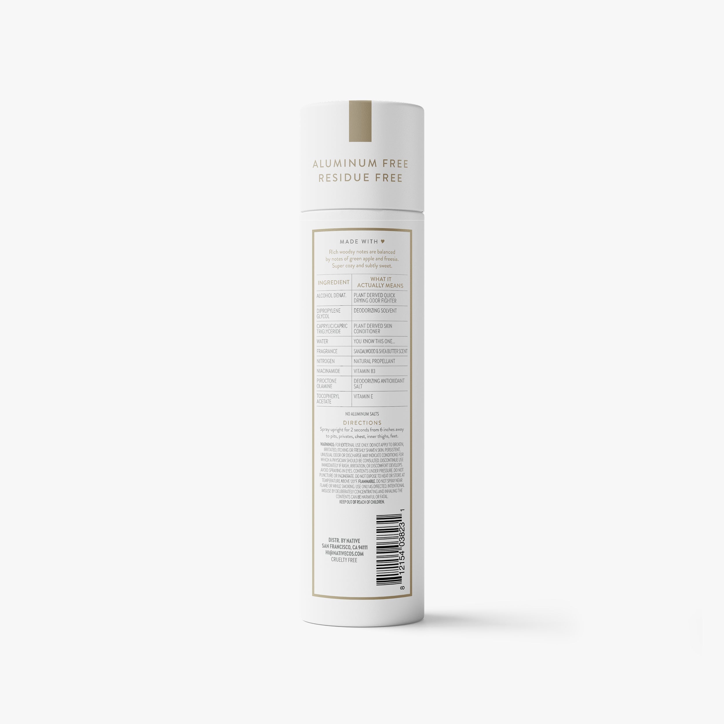 Sandalwood and Shea Butter Whole Body Deodorant Spray Classic 3.5oz Care Collection