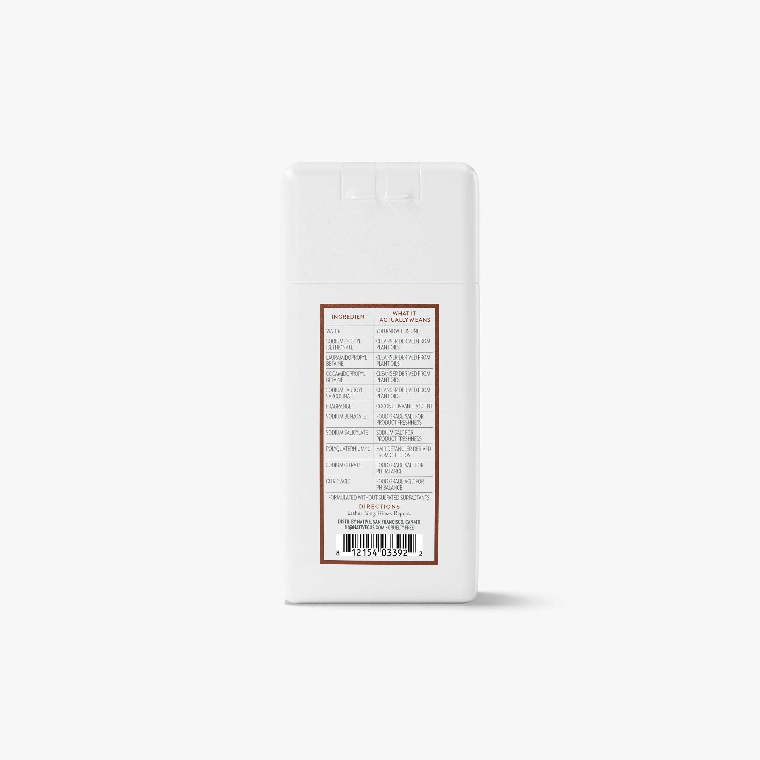 Coconut and Vanilla Mini Moisturizing Shampoo Classic 3oz Care Collection