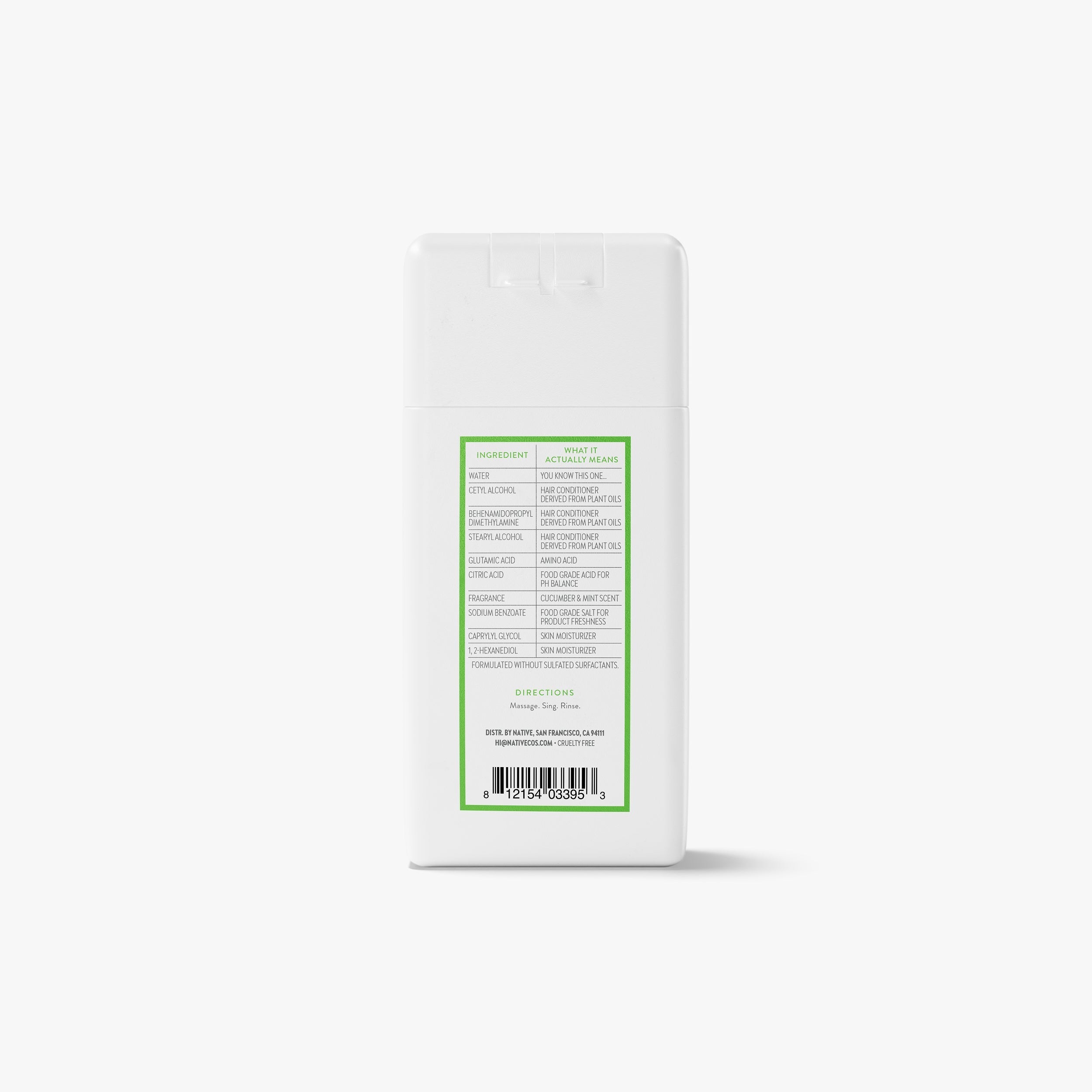 Cucumber and Mint Mini Volumizing Conditioner Classic 3oz Care Collection