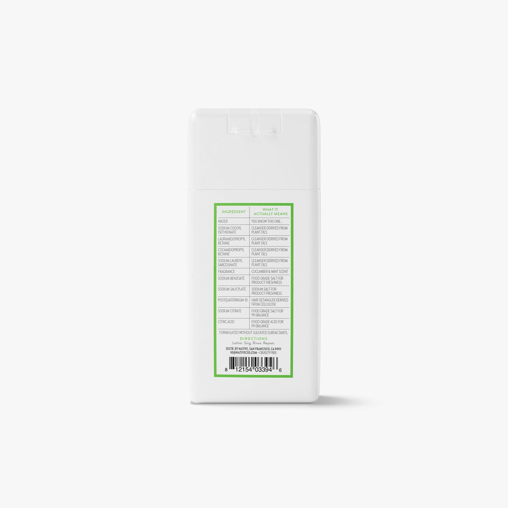 Cucumber and Mint Mini Volumizing Shampoo Classic 3oz Care Collection