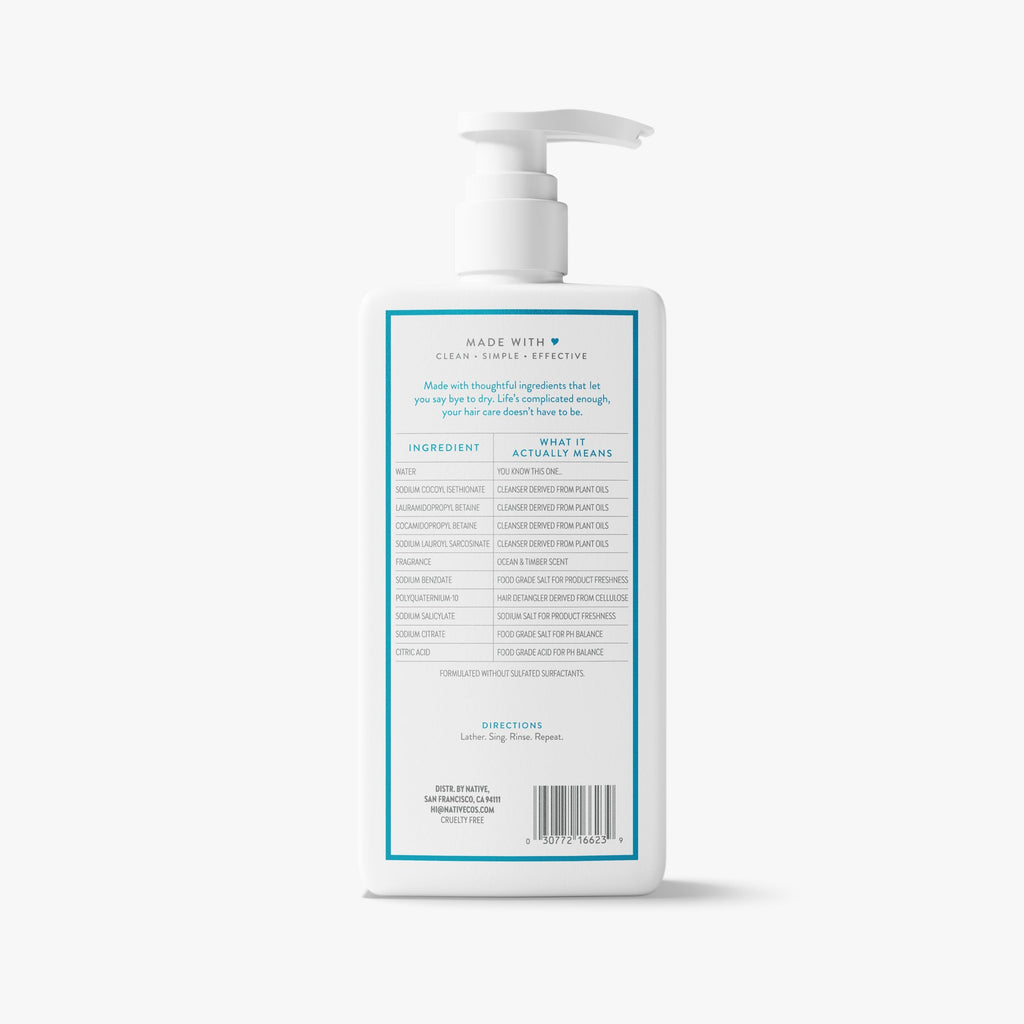 Ocean and Timber Moisturizing Shampoo Classic 16.5oz Care Collection