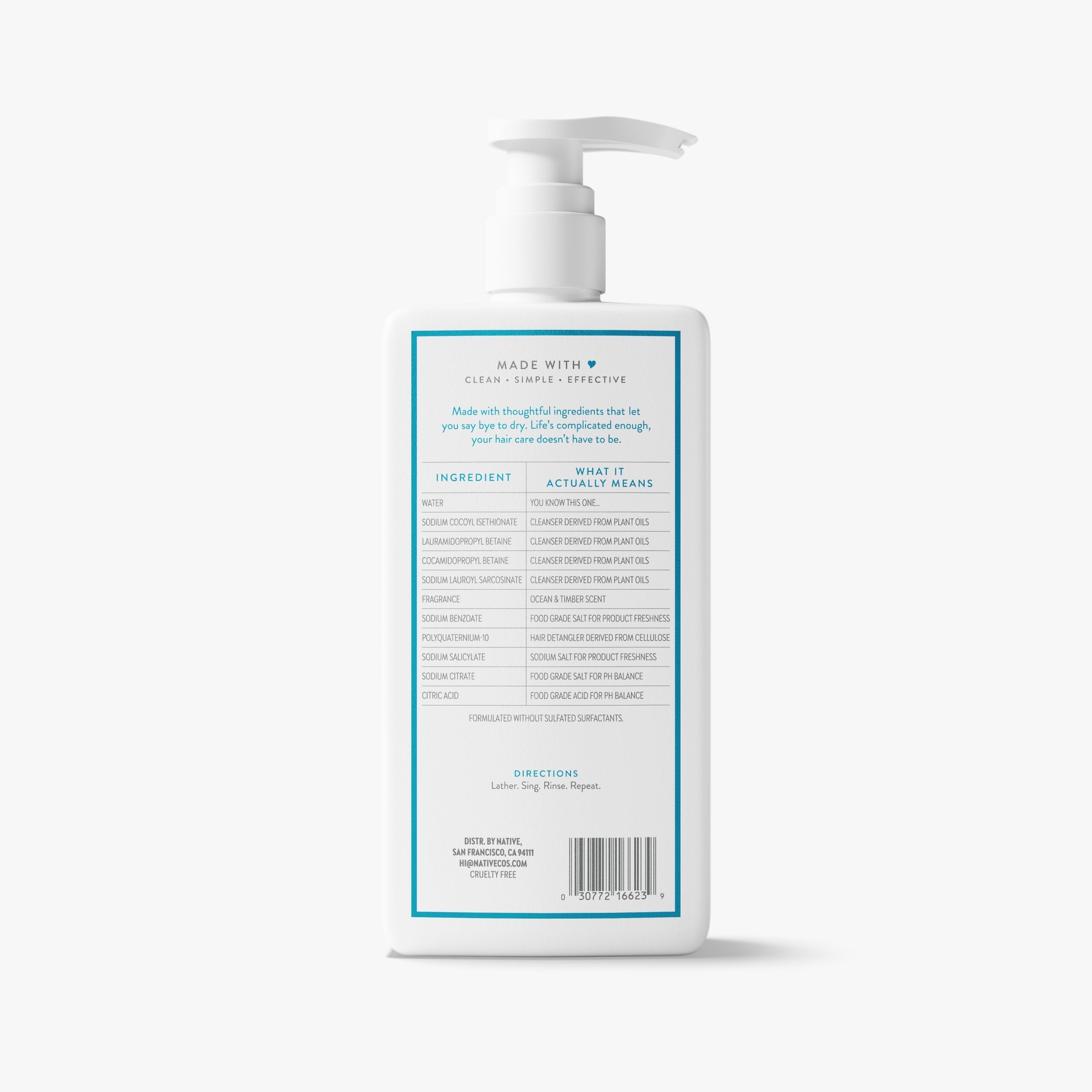 Ocean and Timber Moisturizing Shampoo Classic 16.5oz Care Collection