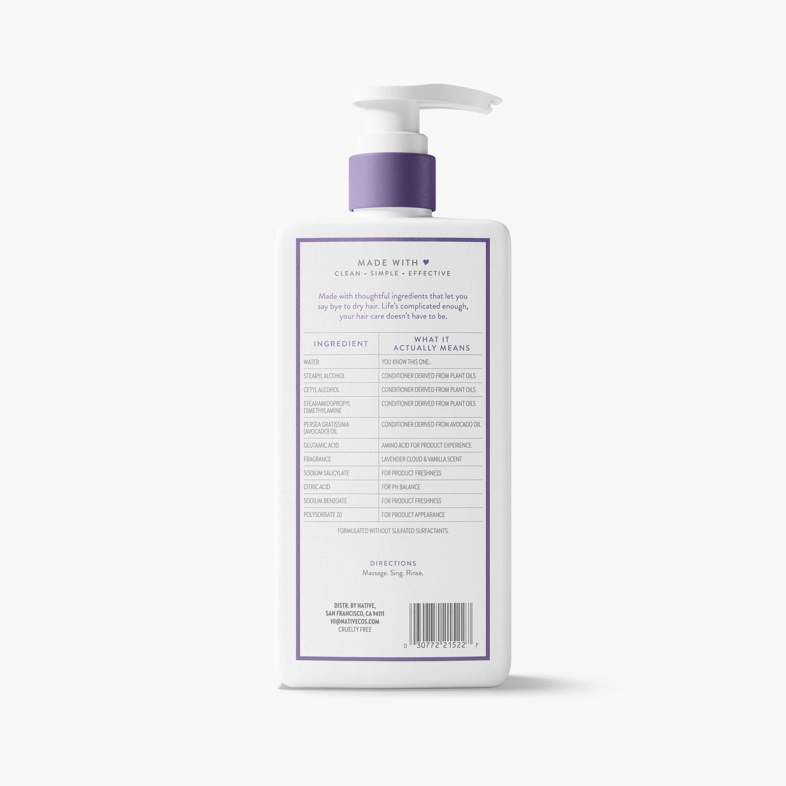 Lavender Cloud and Vanilla Scalp Refreshing Conditioner Classic 16.5oz Care Collection