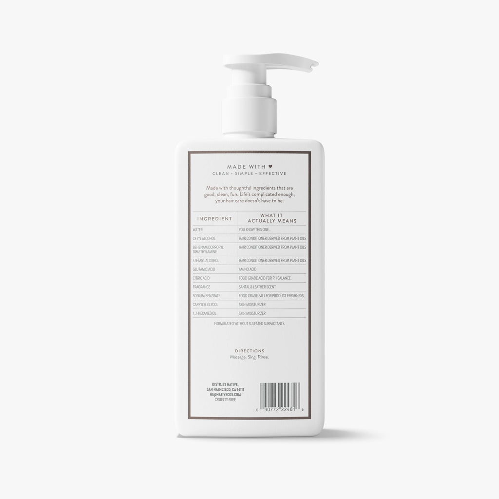 Santal and Leather Daily Clean Conditioner Classic 16.5oz Care Collection