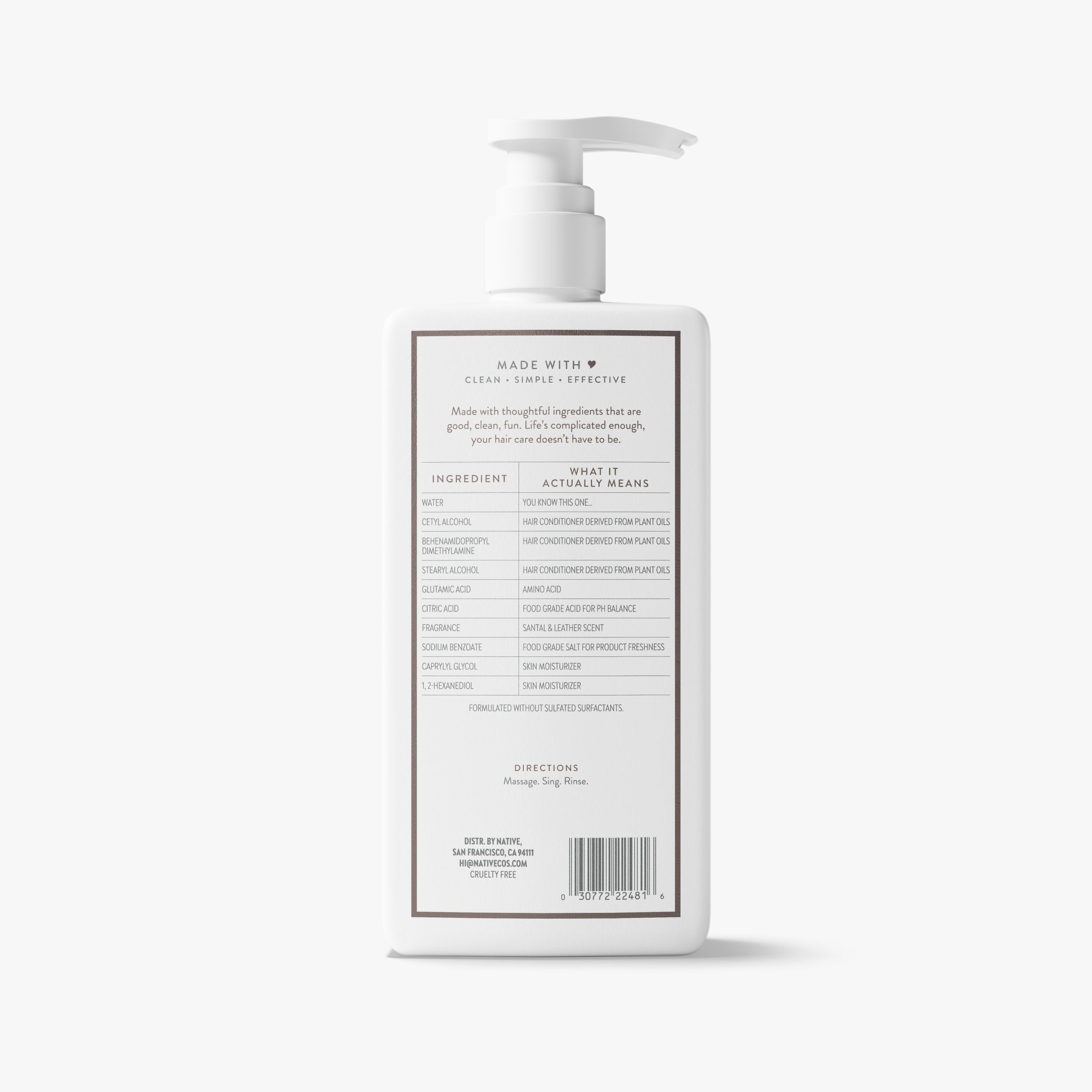 Santal and Leather Daily Clean Conditioner Classic 16.5oz Care Collection