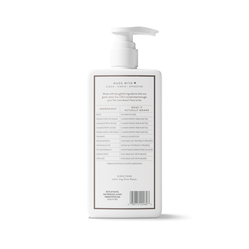 Santal and Leather Daily Clean Shampoo Classic 16.5oz Care Collection
