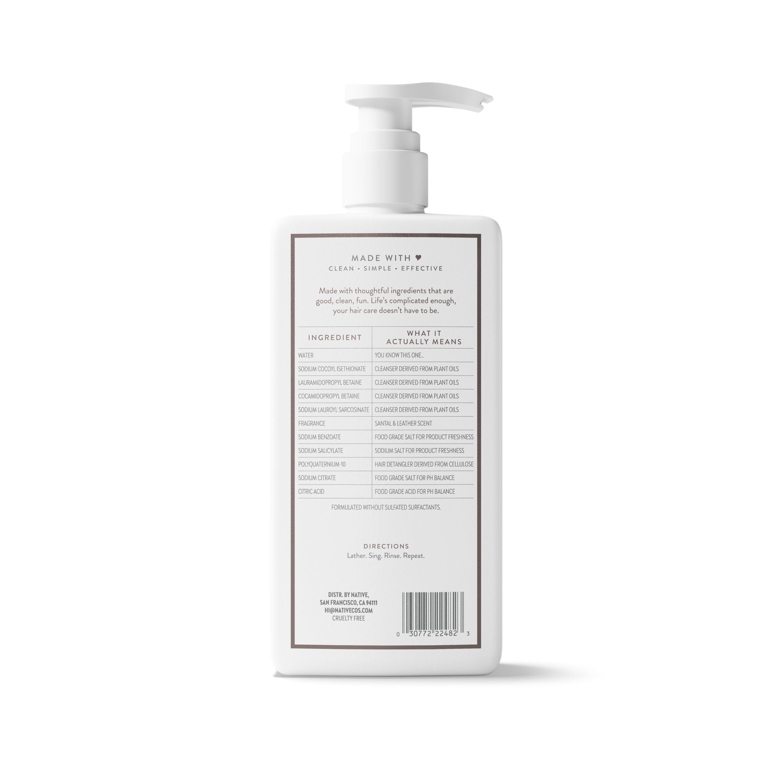 Santal and Leather Daily Clean Shampoo Classic 16.5oz Care Collection