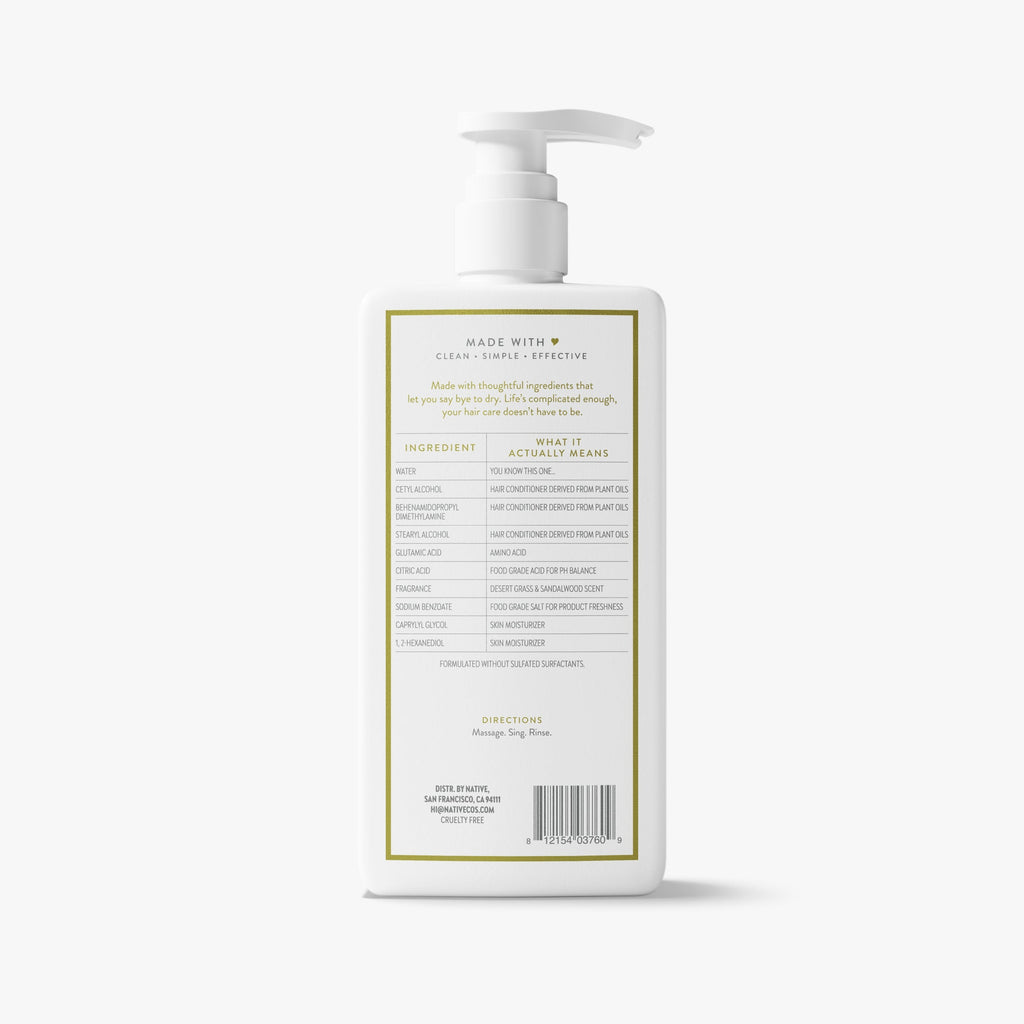 Desert Grass and Sandalwood Moisturizing Conditioner Classic 16.5oz Care Collection
