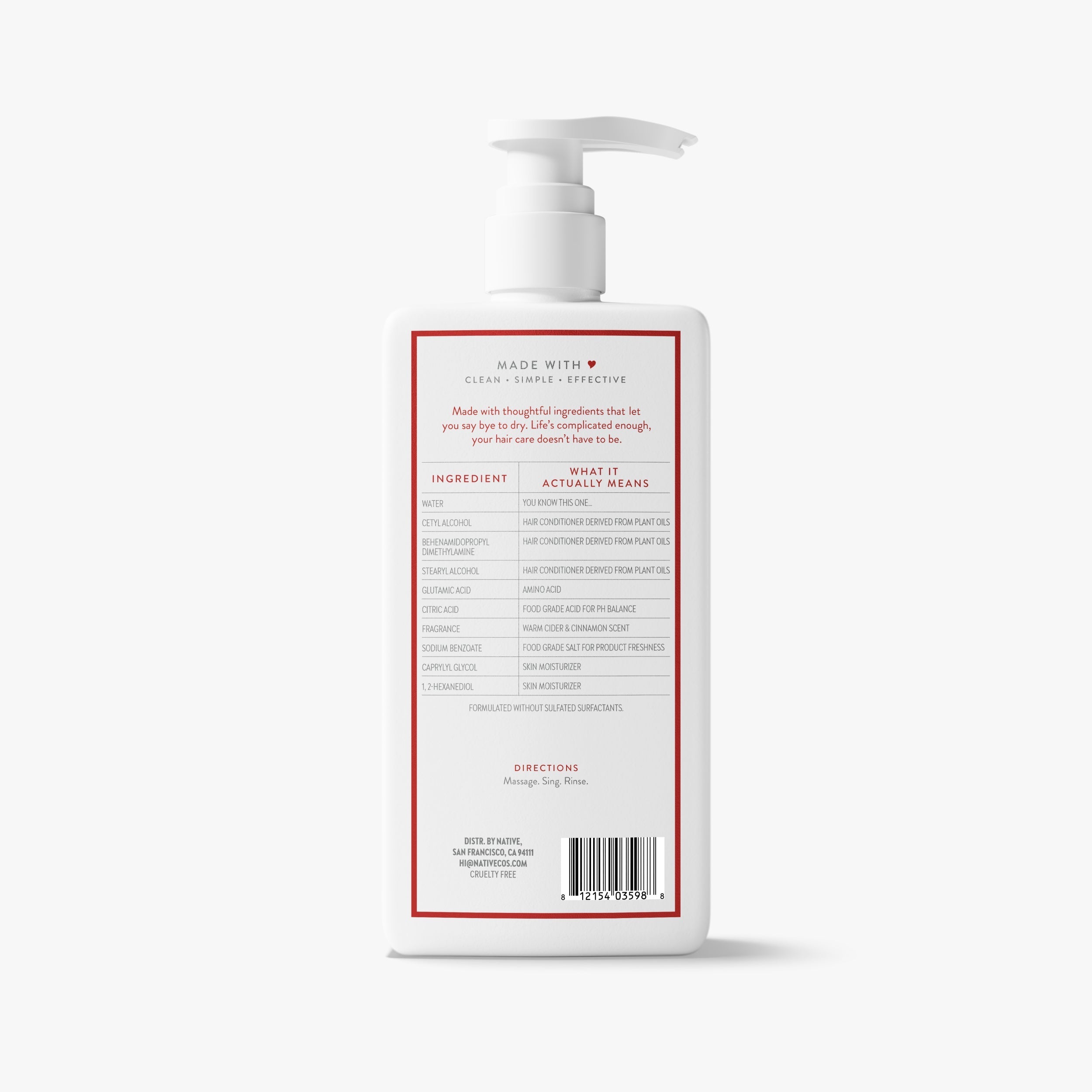 Warm Cider and Cinnamon Moisturizing Conditioner Classic 16.5oz Care Collection