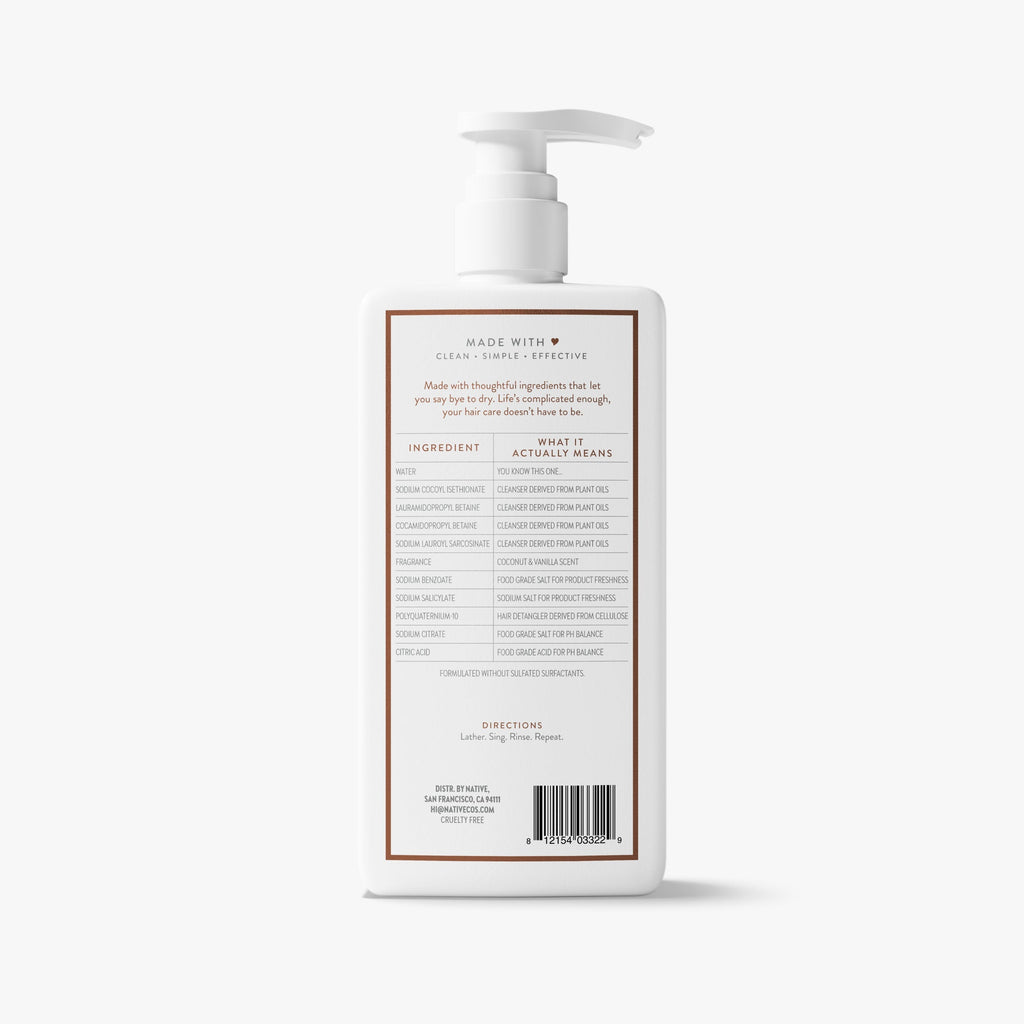 Coconut and Vanilla Moisturizing Shampoo Classic 16.5oz Care Collection