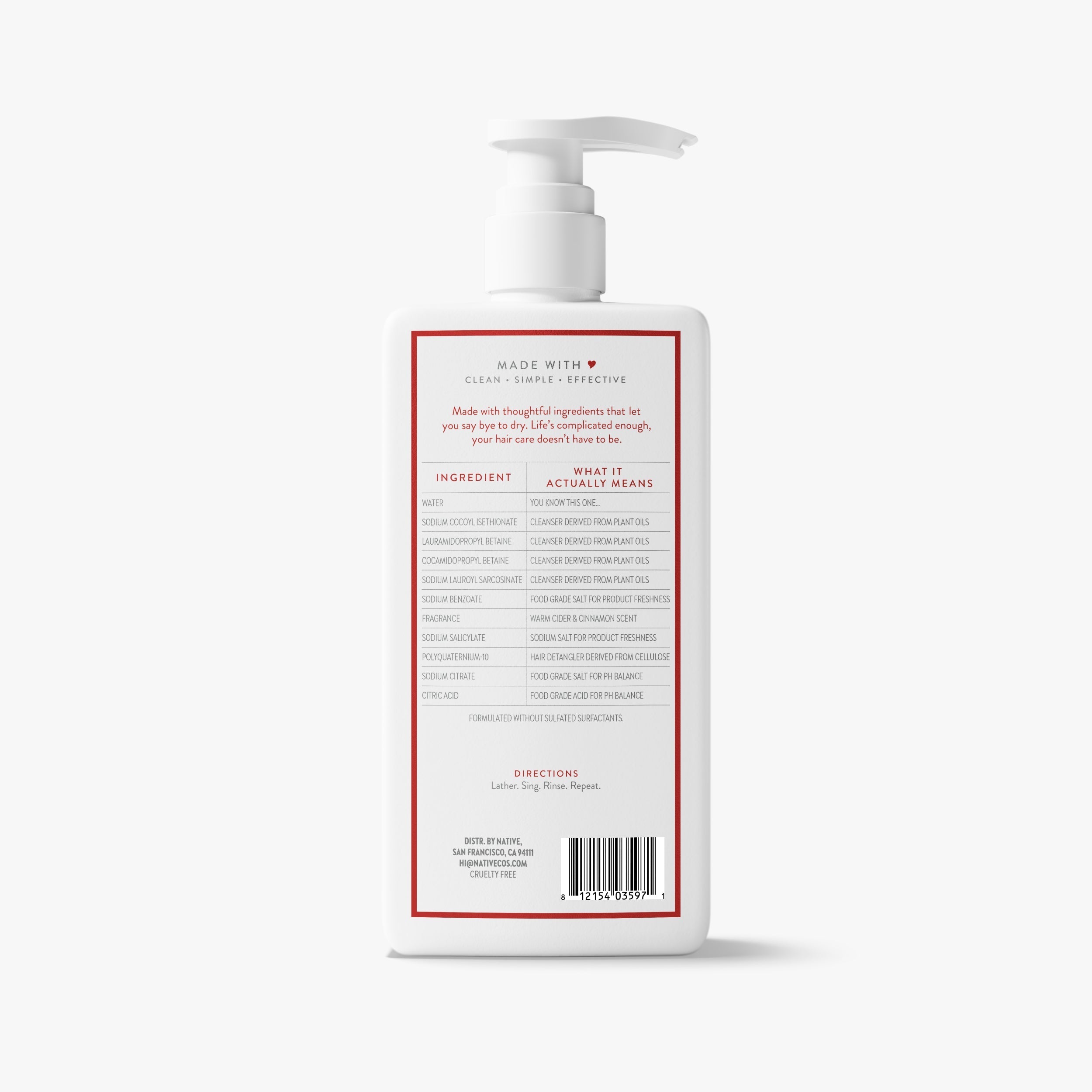 Warm Cider and Cinnamon Moisturizing Shampoo Classic 16.5oz Care Collection