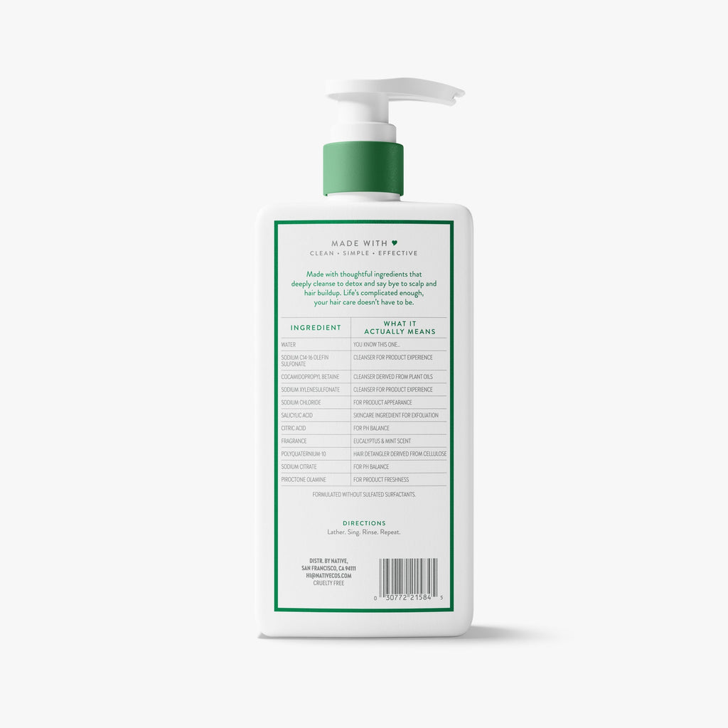 Eucalyptus and Mint Scalp Clarifying 2 in 1 Shampoo and Conditioner Classic 16.5oz Care Collection