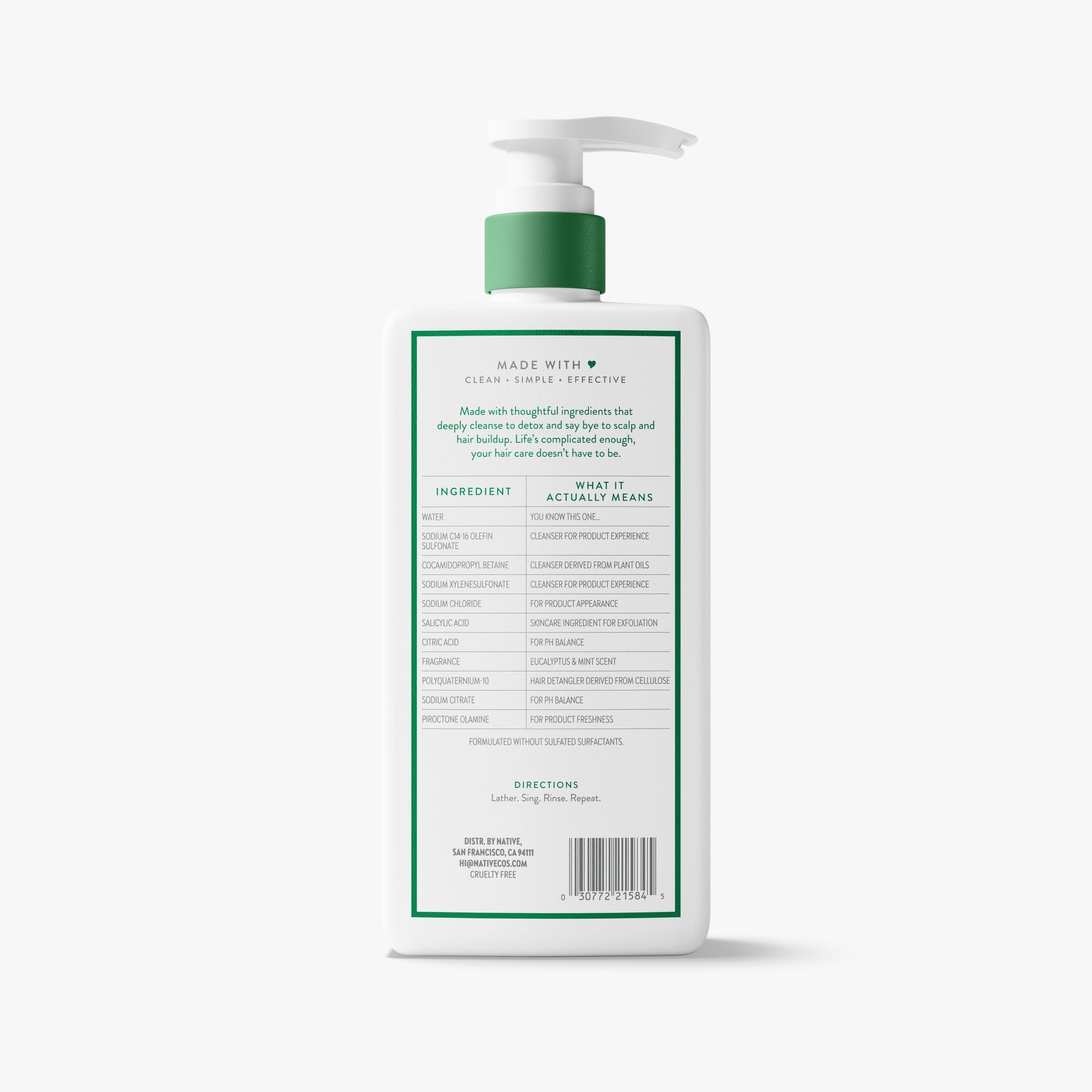 Eucalyptus and Mint Scalp Clarifying 2 in 1 Shampoo and Conditioner Classic 16.5oz Care Collection