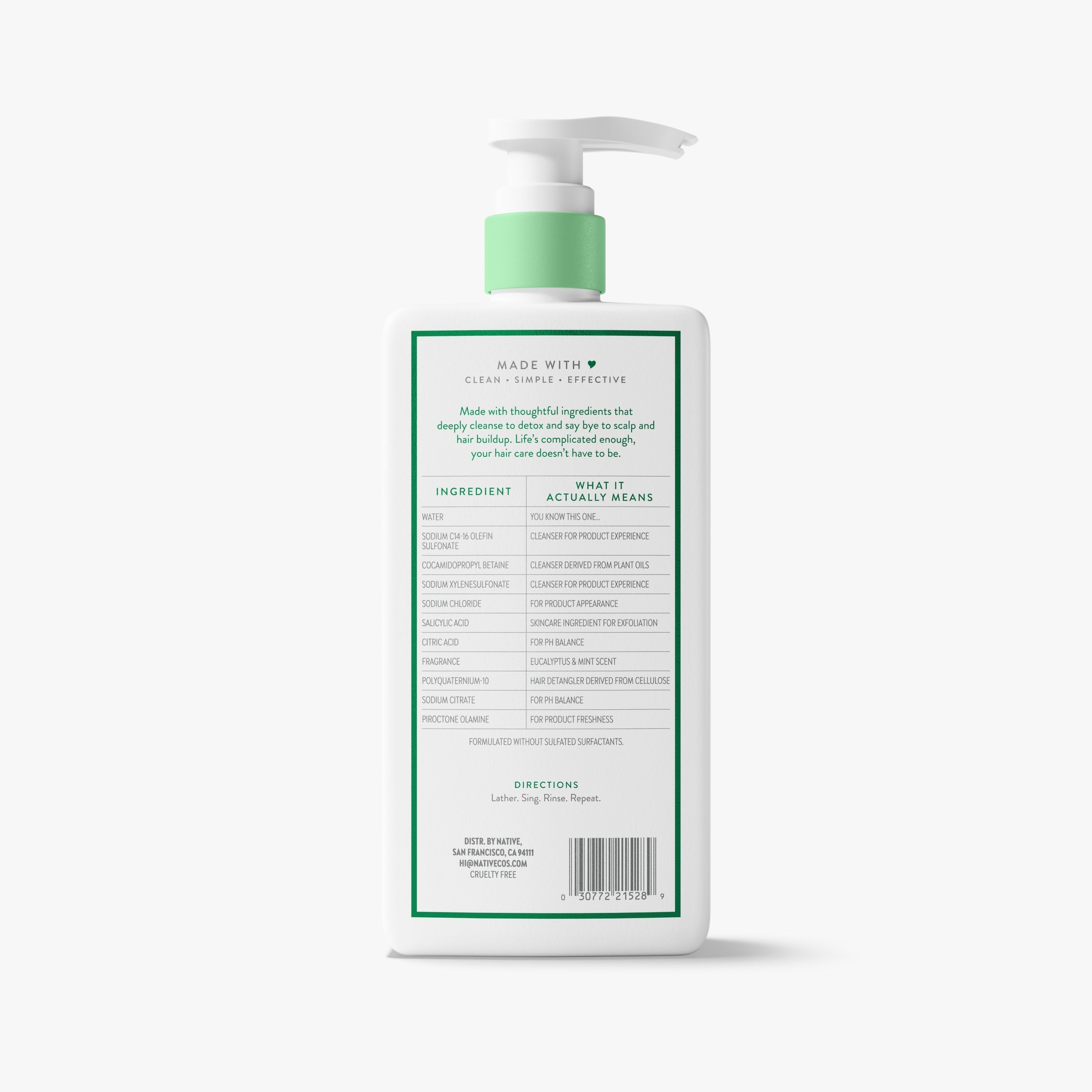 Eucalyptus and Mint Scalp Clarifying Shampoo Classic 16.5oz Care Collection