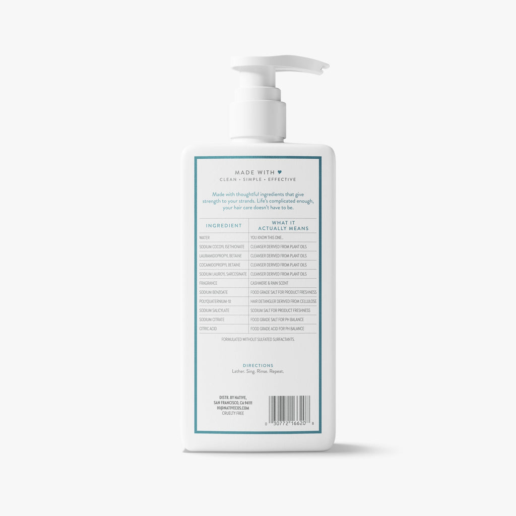 Cashmere and Rain Strengthening 2 in 1 Shampoo and Conditioner Classic 16.5oz Care Collection