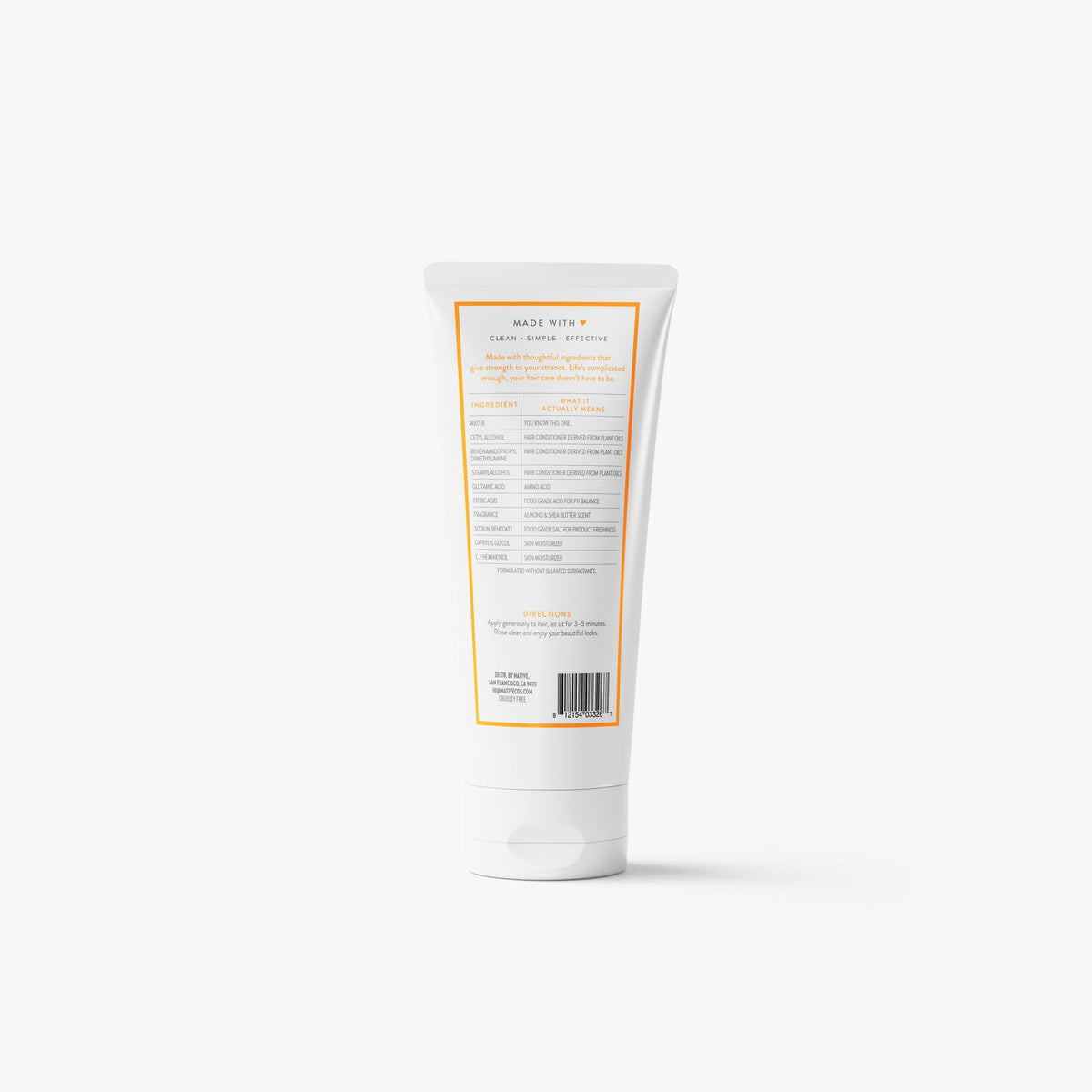 Almond and Shea Butter Strengthening Hair Mask Classic 6oz Care Collection