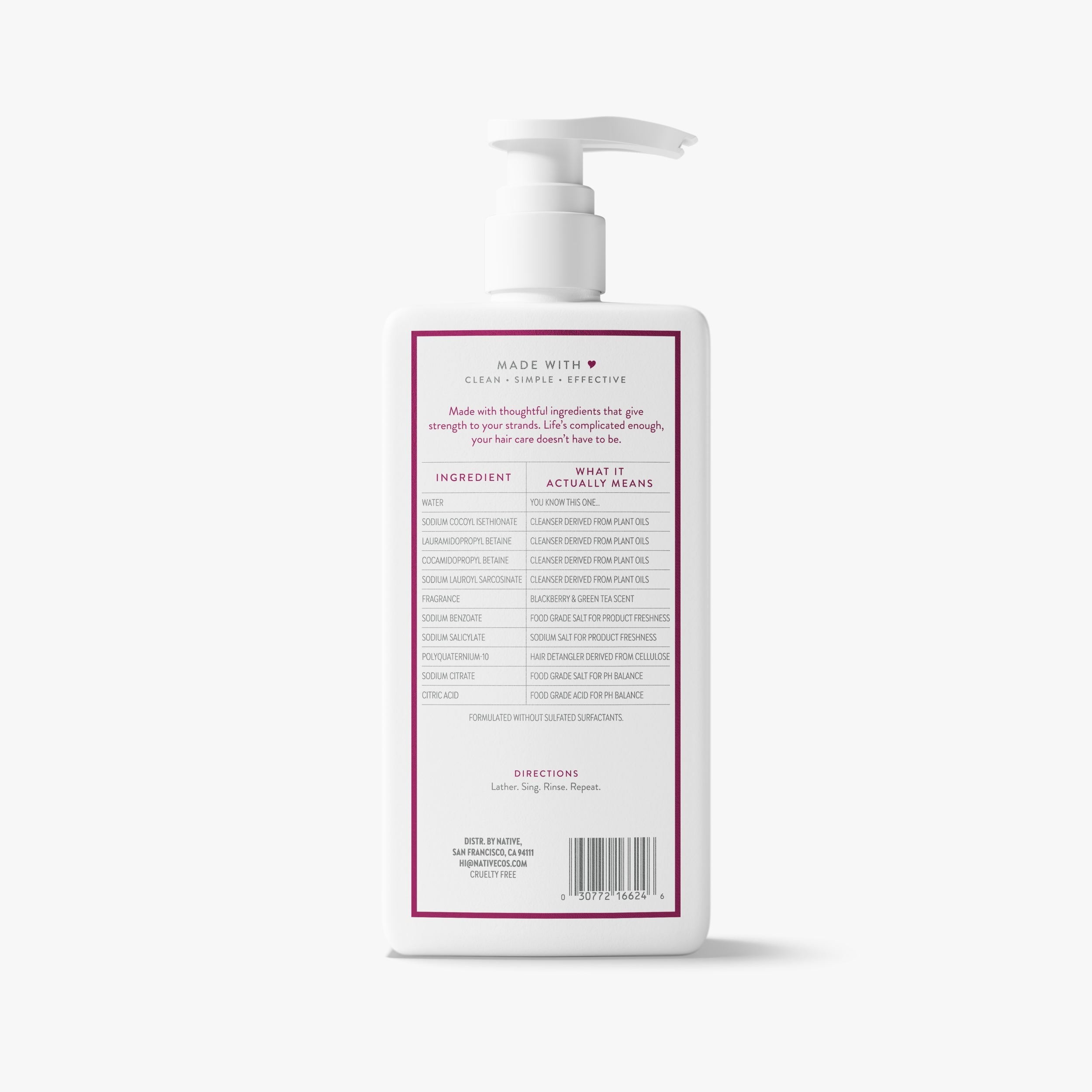 Blackberry and Green Tea Strengthening Shampoo Classic 16.5oz Care Collection