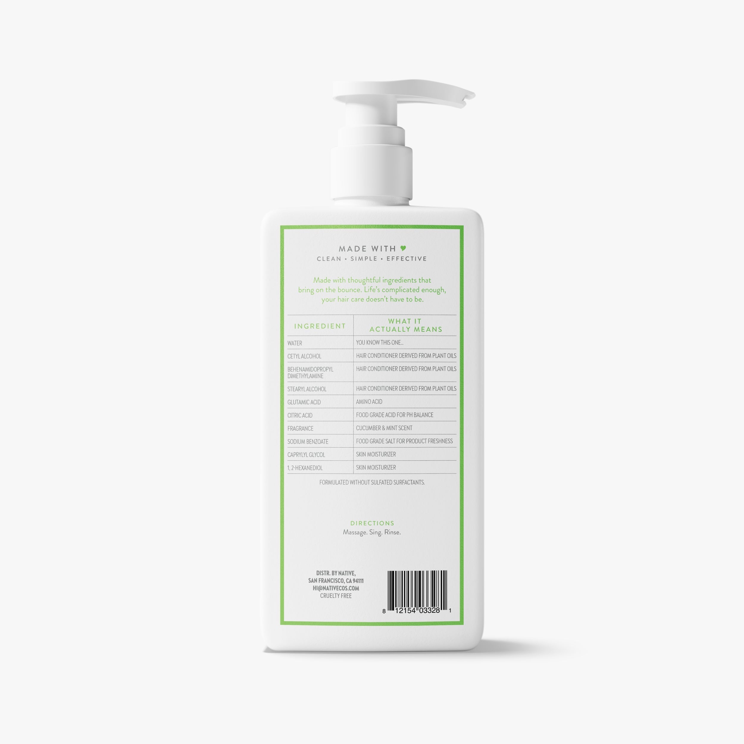 Cucumber and Mint Volumizing Conditioner Classic 16.5oz Care Collection