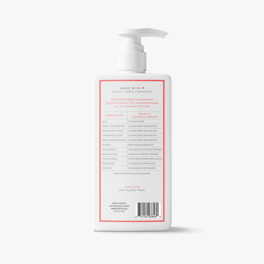 Berries and Vanilla Cream Volumizing Shampoo Classic 16.5oz Care Collection