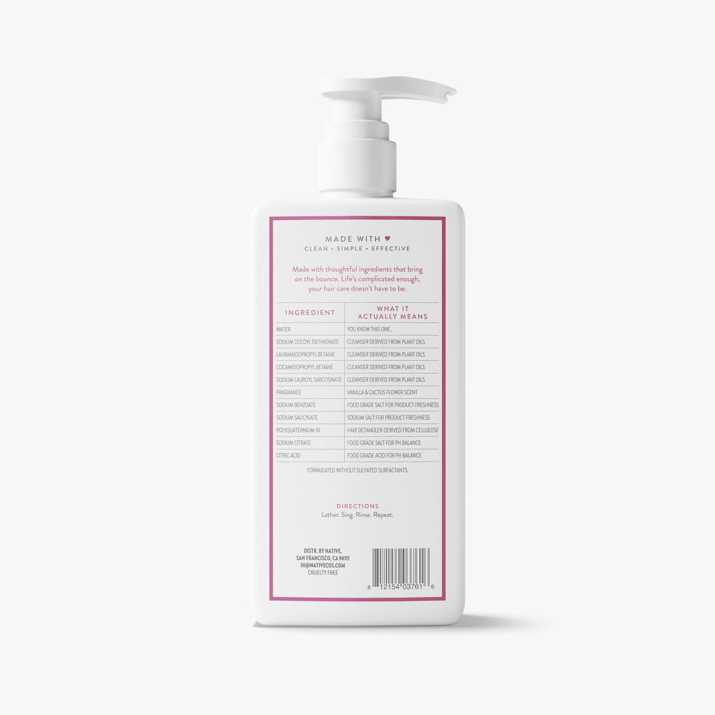 Vanilla and Cactus Flower Volumizing Shampoo Classic 16.5oz Care Collection
