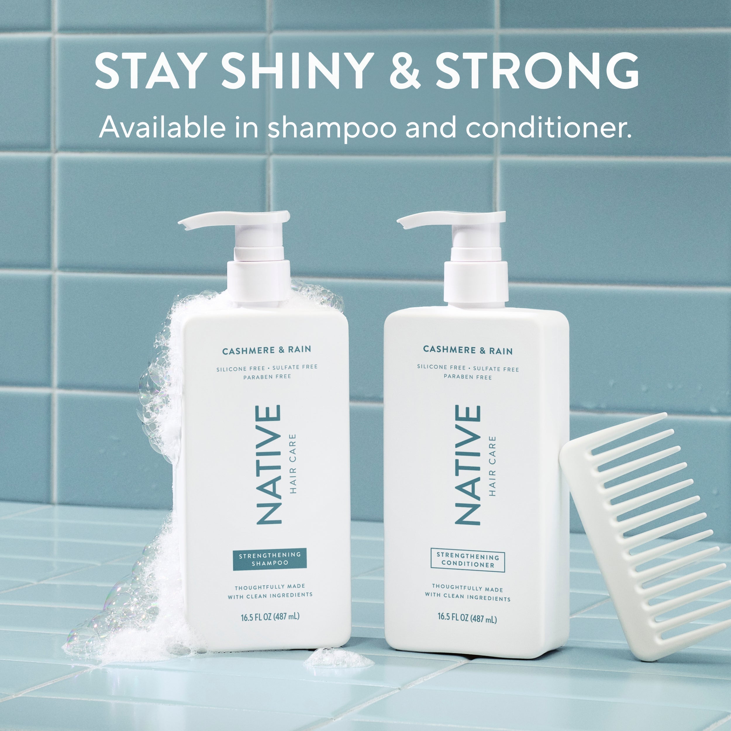 Cashmere and Rain Strengthening Shampoo Classic 16.5oz Care Collection