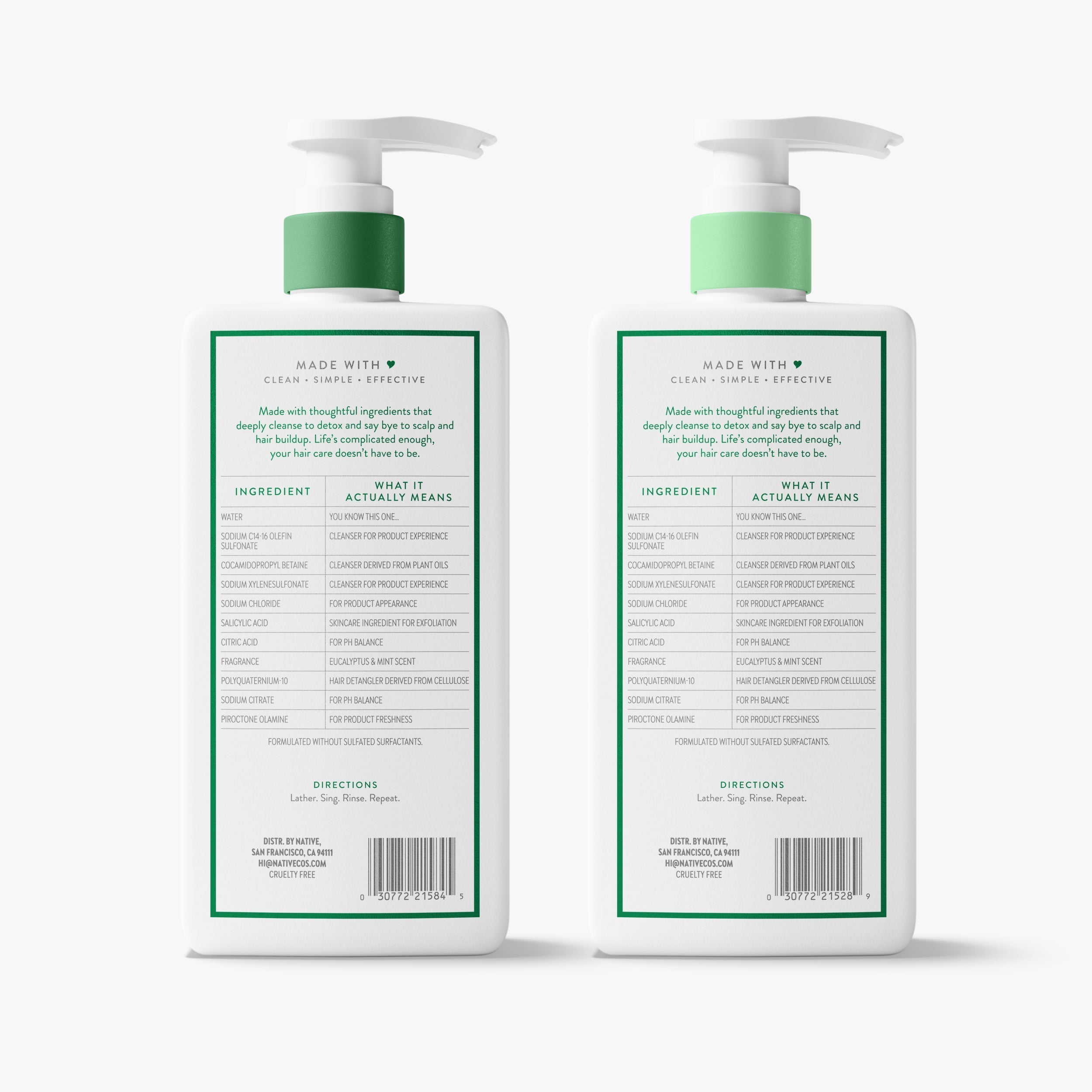 Eucalyptus and Mint Scalp Clarifying 2 in 1 Shampoo and Conditioner Classic 16.5oz Care Collection