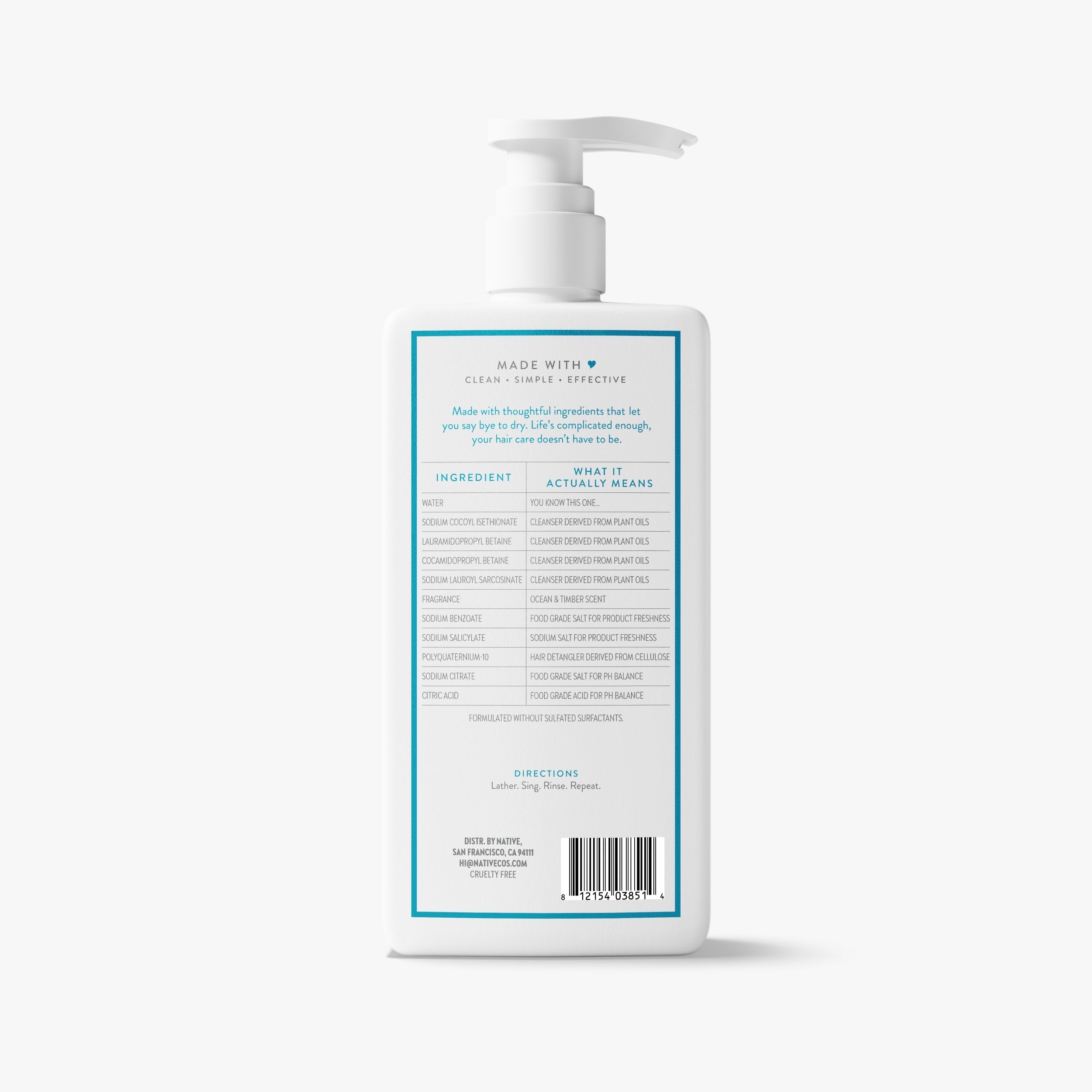 Ocean and Timber Moisturizing Shampoo Classic 16.5oz Care Collection