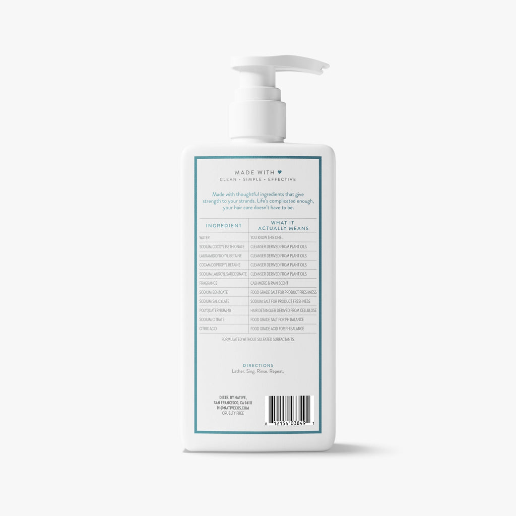 Cashmere and Rain Strengthening Shampoo Classic 16.5oz Care Collection